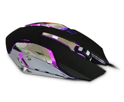 2400DPI 6D Colorful breathing light CF / DOT USB wired gaming mouse